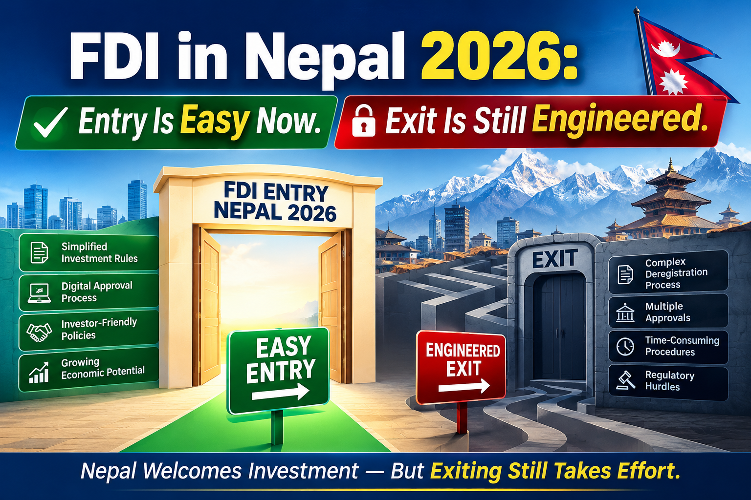 FDI in Nepal 2026: Entry Is Easy Now. Exit Is Still Engineered.